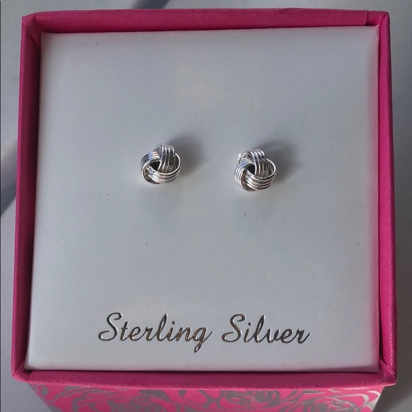 Jewelry - 🌟NIB! Sterling Silver Love Knot Earrings🌟